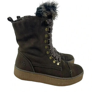 Bugatti Platform  Green/Brown Leather Boots Size 36/6